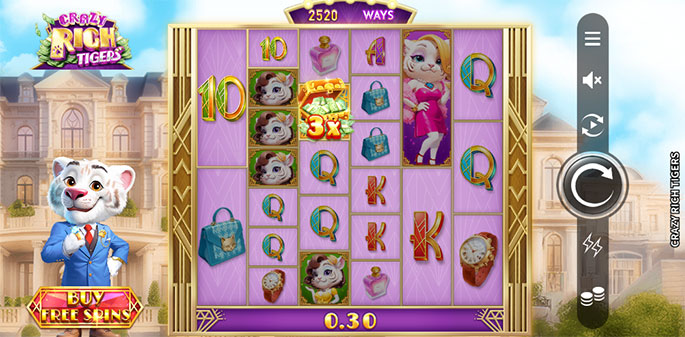 Cùng trải nghiệm thế giới xa hoa tại Crazy Rich Tigers slot